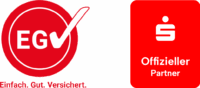 Logos der EGV und der Sparkasse